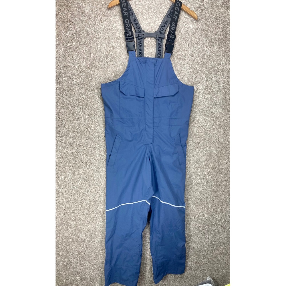 Gravel Gear Ripstop Bib Overalls Mens M Blue Workwear Utility Waterproof Outdoor